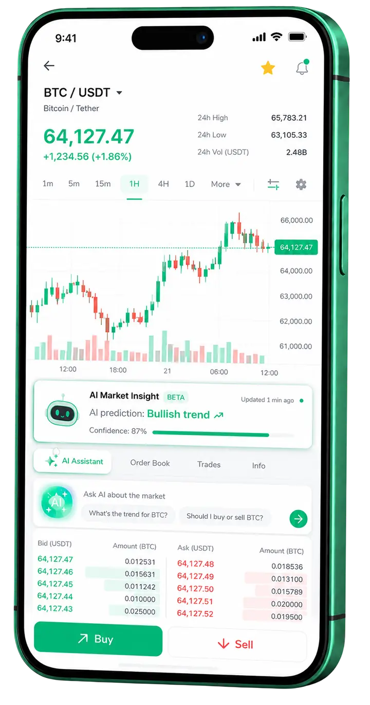 Fuertana Inversura — app móvil Pantalla móvil de trading en Fuertana Inversura